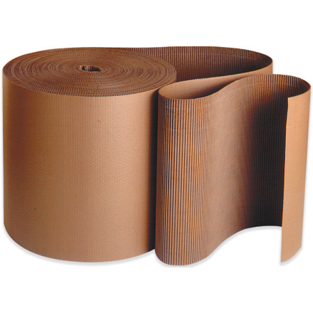 72" x 250' - A Flute Kraft Singleface Corrugated Roll