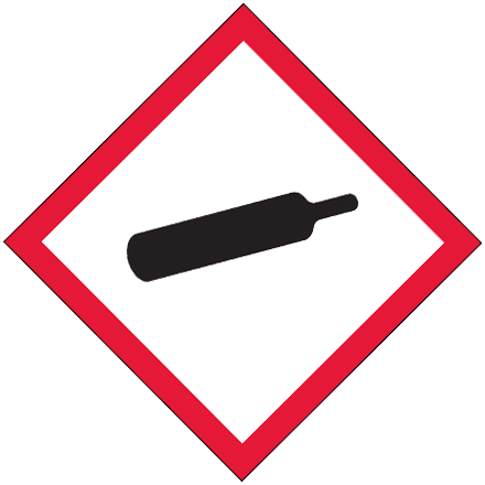 1 x 1" Pictogram - Gas Cylinder Labels