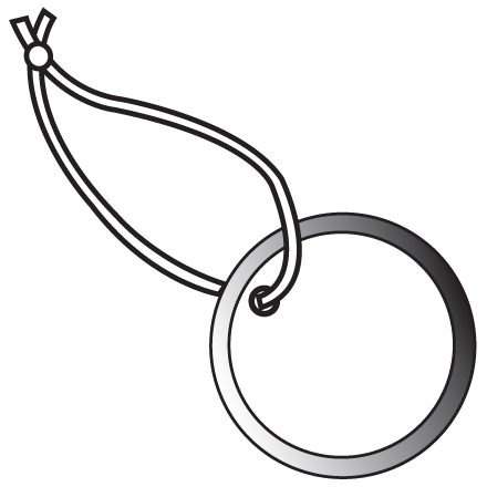 1 <span class='fraction'>1/2</span>" Metal Rim Tags - Pre-strung