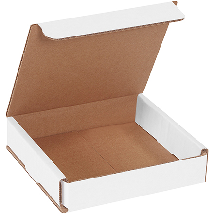 5 x 5 x 1" White Corrugated Mailers