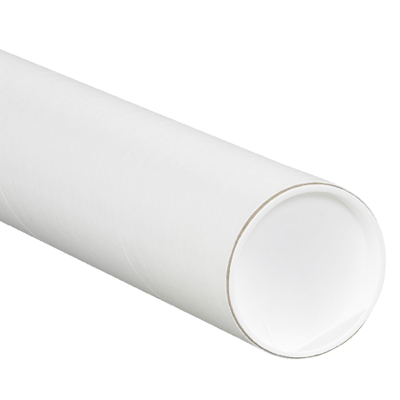 4 x 30" White Tubes with Caps